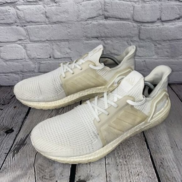 adidas Other - Adidas Ultra Boost 19 Men's 11.5 Triple White Running Shoes Sneakers G54008